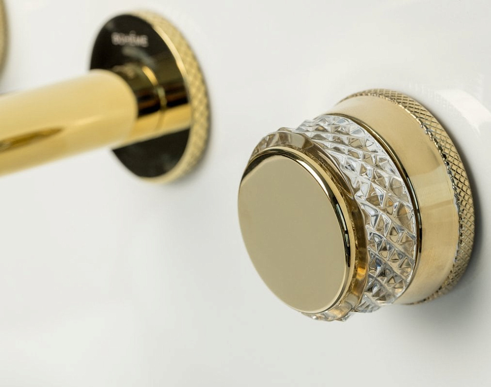 Смеситель для раковины Boheme Aura 152-2-G-A С ВНУТРЕННЕЙ ЧАСТЬЮ, золото