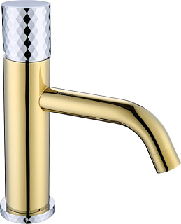 Смеситель для раковины Boheme Stick 121-GCR gold diamond chrome