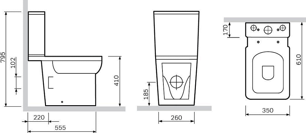Унитаз-компакт напольный AM.PM Tender C45A8700SC