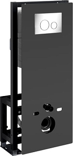 Система инсталляции для унитазов Wasserkraft Glan 66TLT.010.ME.BL.CH02, с кнопкой смыва хром