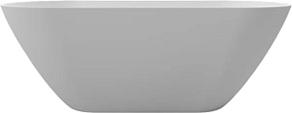 Ванна из искусственного камня WHITECROSS Coral X 170x75 см, отдельностоящая, матовая белая, овальная