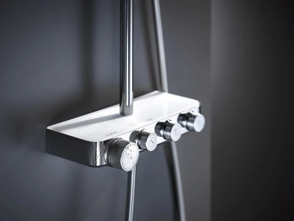 Душевая стойка Grohe Euphoria SmartControl 310 Duo 26507LS0, белая луна, с термостатом