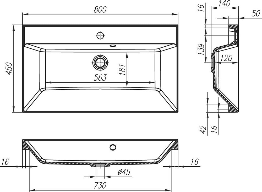 Тумба под раковину без столешницы BelBagno Aurora 80 bianco lucido