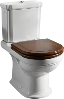 Унитаз-компакт напольный Villeroy & Boch Hommage 666210R1 772111R1 альпийский белый, орех