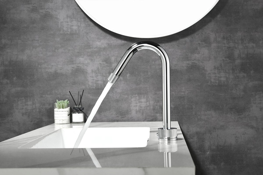 Смеситель для раковины Black&White Gravity 7108C chrome