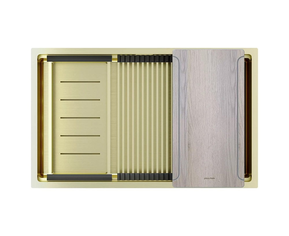 Мойка кухонная Paulmark Next-Multi Sink 74 UNI PM787445-LG светлое золото
