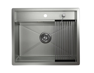 Мойка кухонная Granula Kitchen Space 6051 матовая сталь