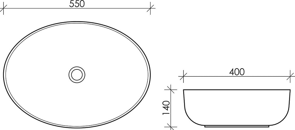 Накладная раковина Ceramicanova Element CN5002