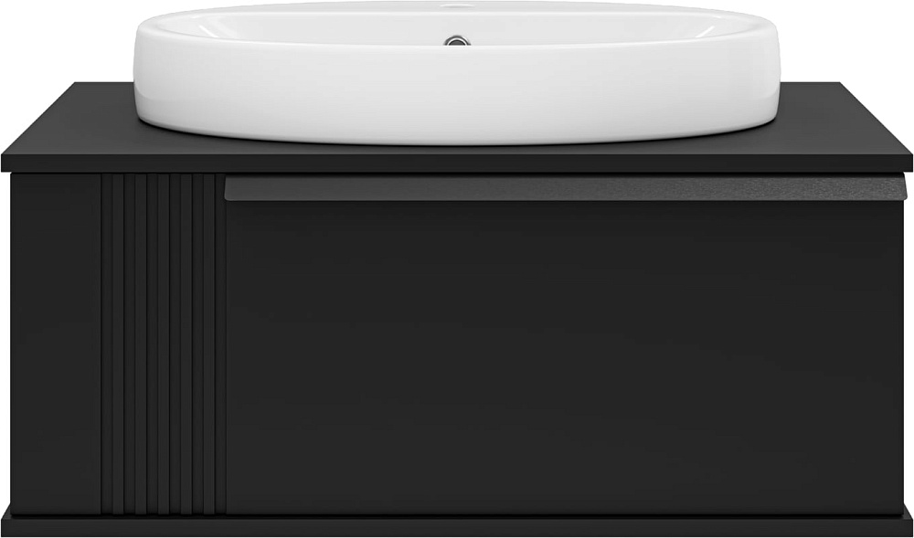Тумба под раковину без столешницы Brevita Savoy 80 подвесная, черная