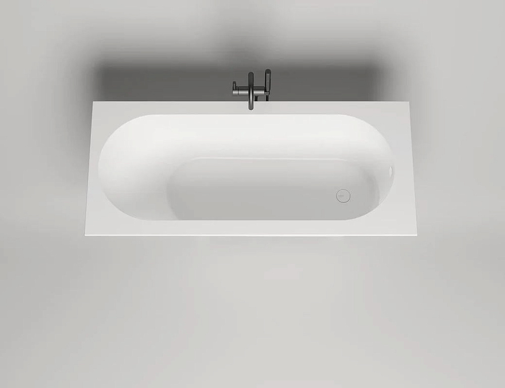 Ванна из искусственного камня Salini Ornella S-Sense 170x80 см, встраиваемая, белая, на ножках
