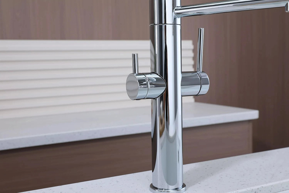 Смеситель для кухни Paulmark Nexus Ne213999-CR с гибким изливом, хром