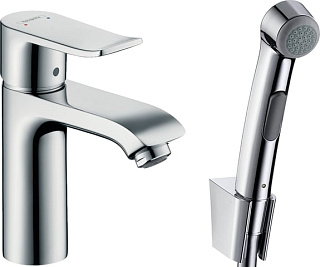 Смеситель для раковины Hansgrohe Metris 31285000 для раковины с гигиеническим душем