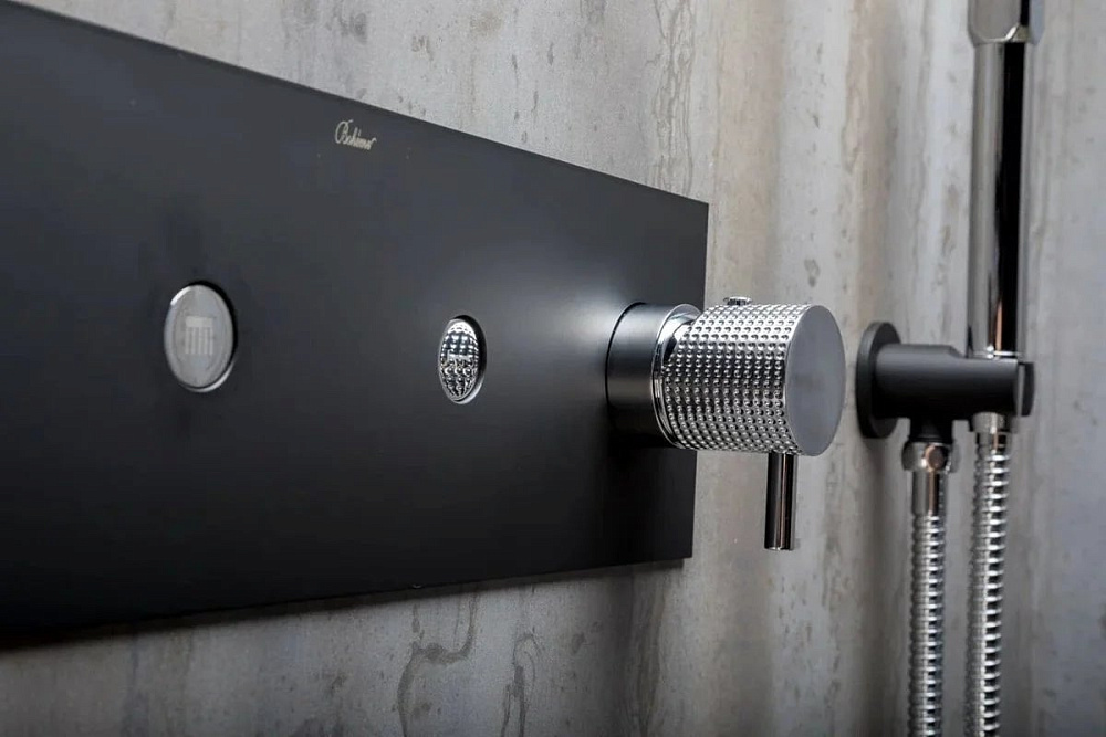 Душевой комплект Boheme Fusion 130-BCR, С ВНУТРЕННЕЙ ЧАСТЬЮ, Black Chrome