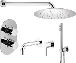 Комплект для ванной Plumberia Selection Ixo KITXOT18CR210 С ВНУТРЕННЕЙ ЧАСТЬЮ, хром