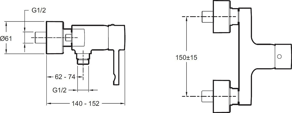 Смеситель для душа Jacob Delafon Cuff E45533-CP