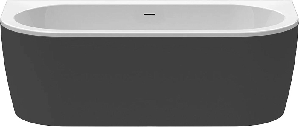 Акриловая ванна Cezares Slim 180x80 см, SLIM WALL-180-80-60-NERO-SET