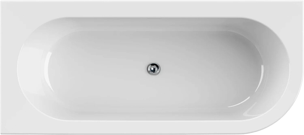 Акриловая ванна Cezares Slim 180x80 см, левая, SLIM CORNER-180-80-60-L-NERO-SET