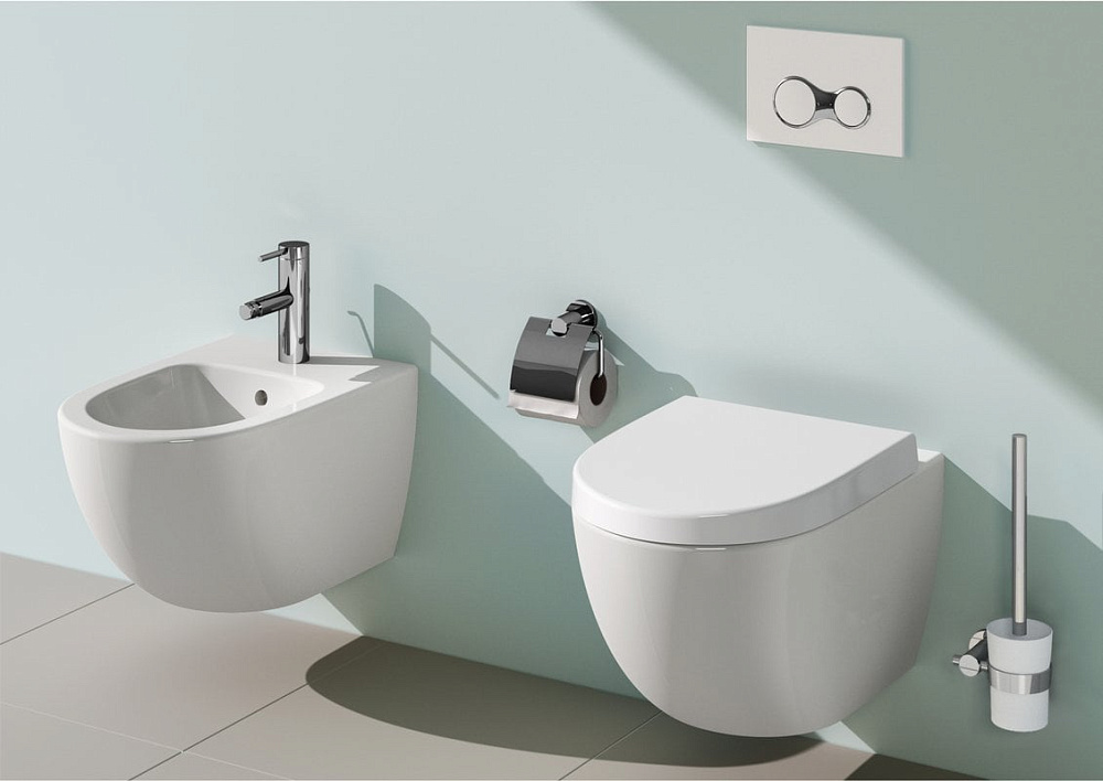 Унитаз подвесной VitrA Sento 7748B003-0075 сиденье 86-003-009 с микролифтом, безободковый, белый