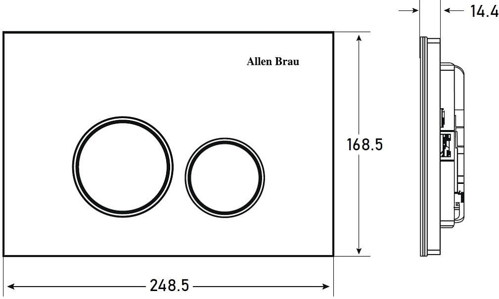 Кнопка смыва Allen Brau Priority 9.20005.20 белая глянец