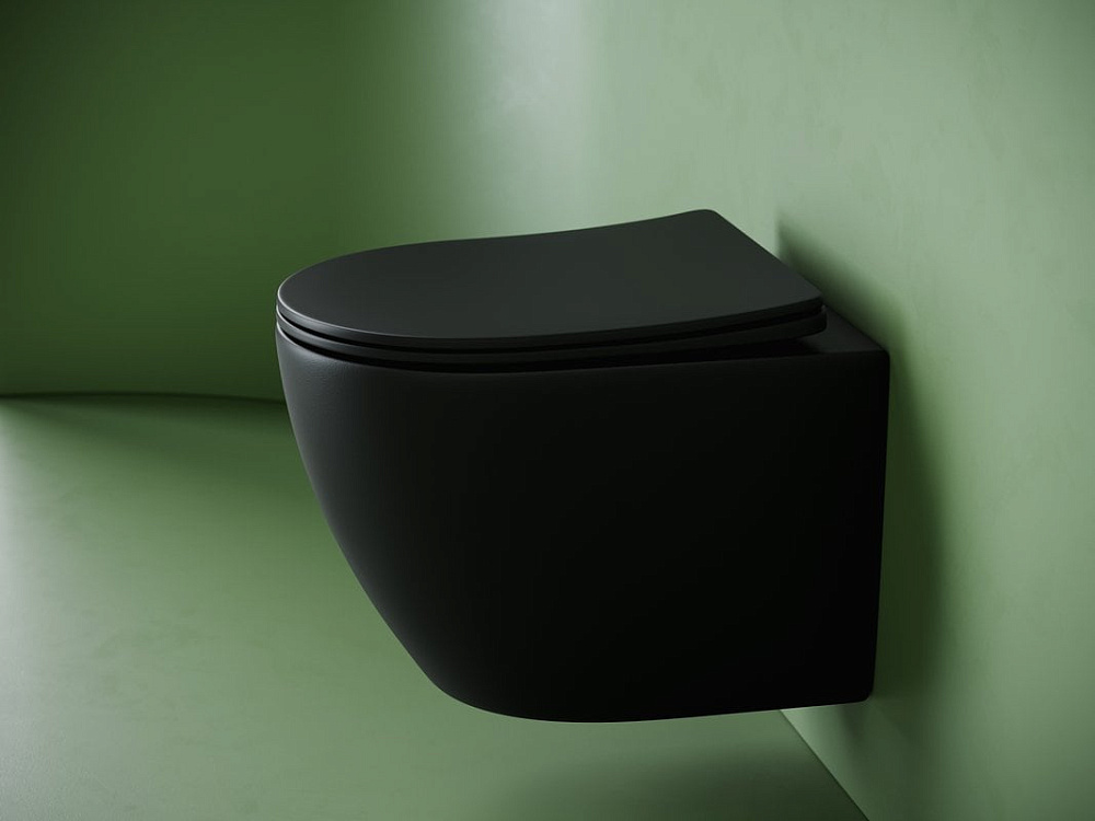 Подвесной унитаз Ceramicanova Uno смыв Торнадо CN11001TMB черный матовый