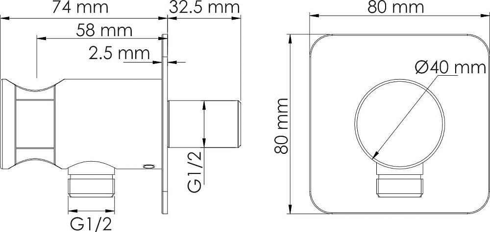 Гигиенический душ Wasserkraft Schunter A8251.285.237.213 со смесителем, С ВНУТРЕННЕЙ ЧАСТЬЮ, золото