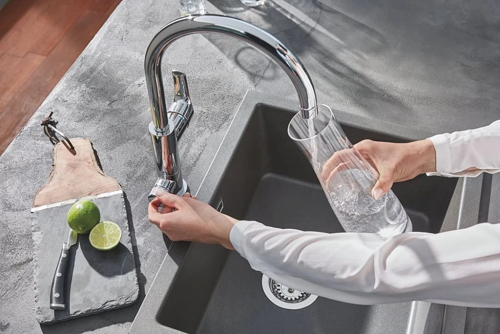 Смеситель для кухни Grohe Blue Pure BauCurve 30385000, с фильтром