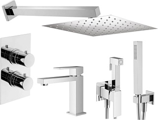Комплект для ванной Plumberia Selection Tag KITZTGT18QCR53 С ВНУТРЕННЕЙ ЧАСТЬЮ, хром