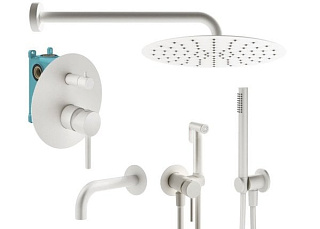 Комплект для ванной Plumberia Selection Ixo KITZXO19BO60 С ВНУТРЕННЕЙ ЧАСТЬЮ, белый матовый