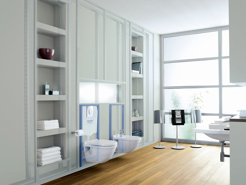 Система инсталляции для унитазов Grohe Rapid SL 38721001, 3 в 1 с кнопкой смыва