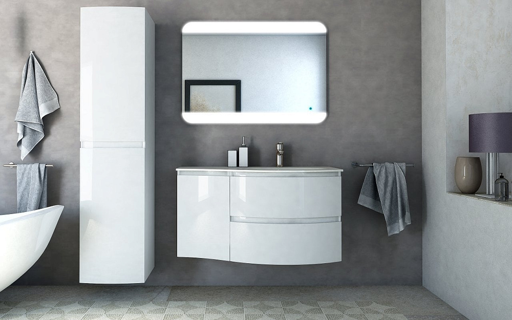 Мебельная раковина Cezares 50154 104х52 R bianco