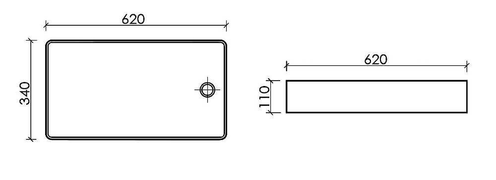 Накладная раковина Ceramicanova Element CN5048 белая глянцевая