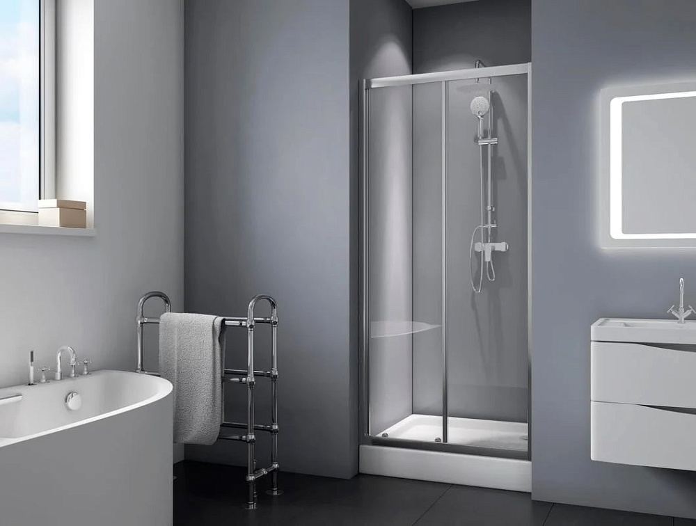 Душевая дверь в нишу BelBagno Due BF-1-140-C-Cr