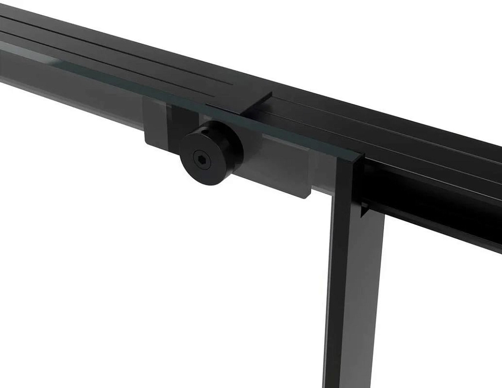 Душевой уголок Vincea Slim Soft VSR-1SS9012CLB 120x90, профиль черный, стекло прозрачное