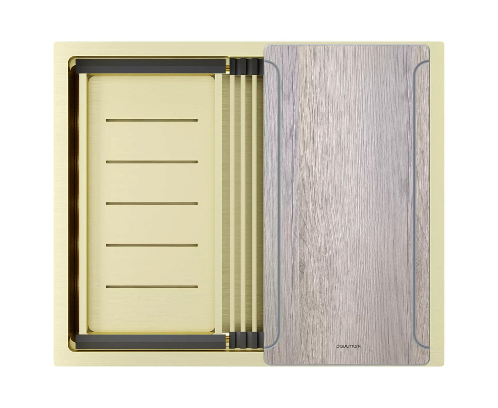 Мойка кухонная Paulmark Next-Multi Sink 54 UNI PM785445-LG светлое золото