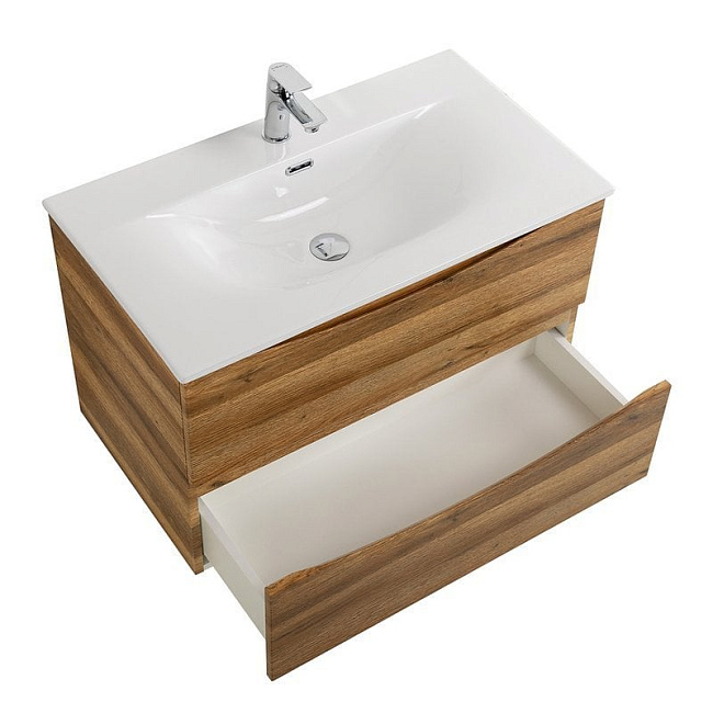 Тумба под раковину без столешницы BelBagno Marino-cer-n 80 подвесная, rovere rustico