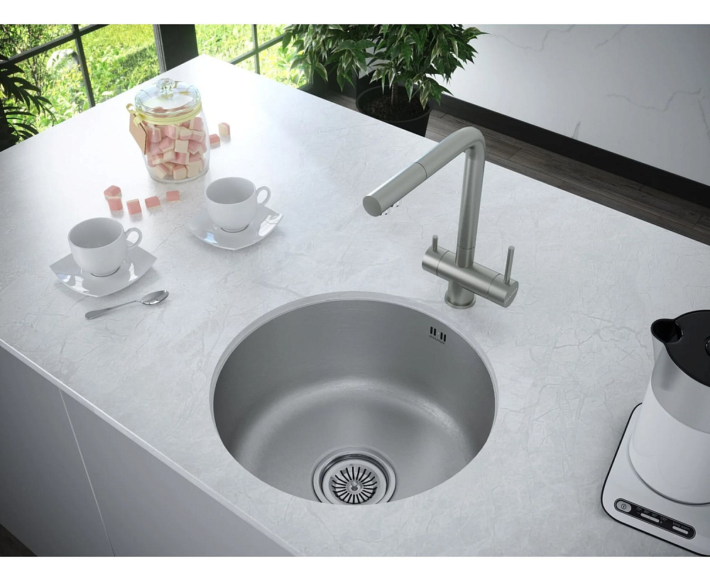 Смеситель для кухни Paulmark Skalen Sk213020-BS, брашированная сталь