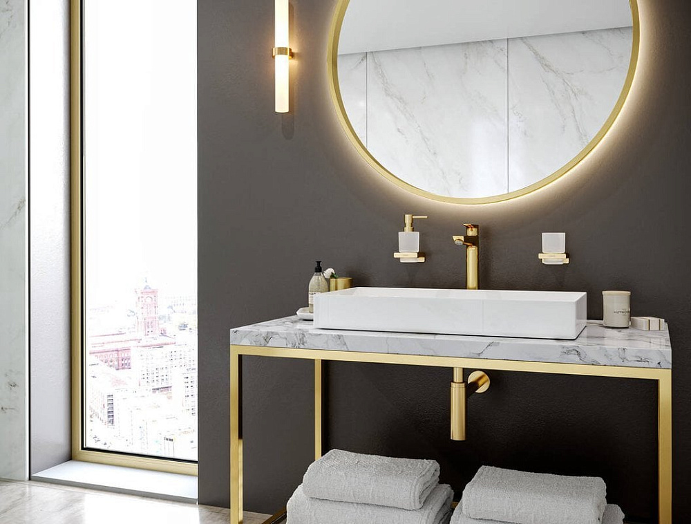 Дозатор Hansgrohe AddStoris 41745990 полированное золото