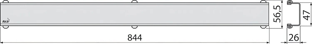 Душевой трап (лоток) AlcaPlast APZ116 -850, 85 см