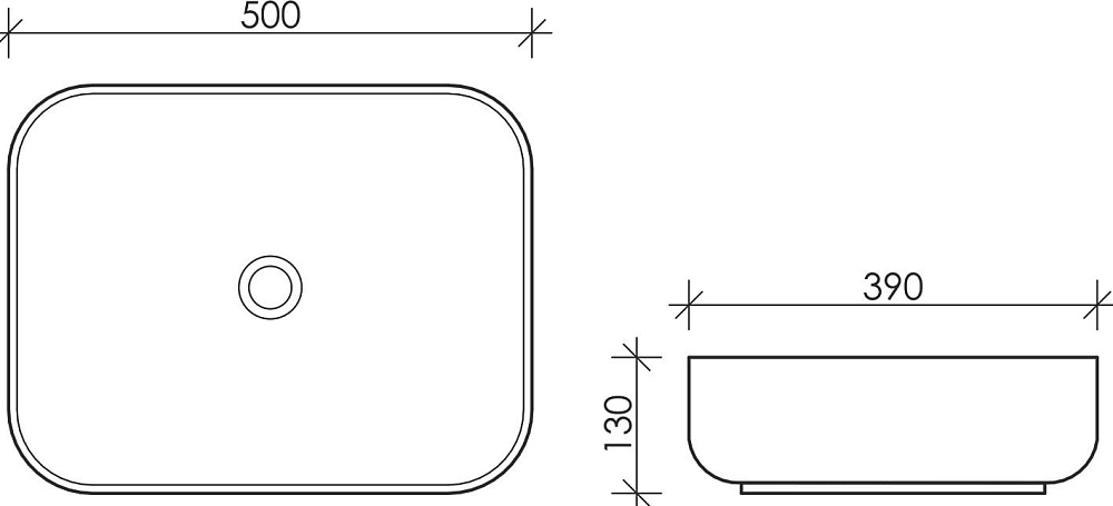 Накладная раковина Ceramicanova Element CN6011