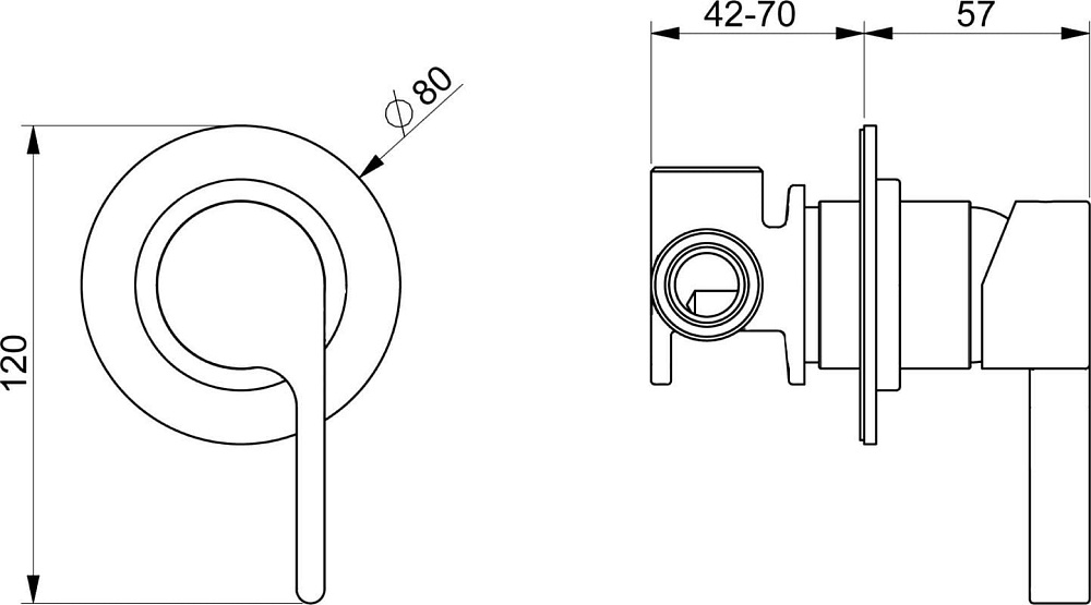 Встраиваемый смеситель Webert DoReMi DoReMi DR880101015 С ВНУТРЕННЕЙ ЧАСТЬЮ, хром