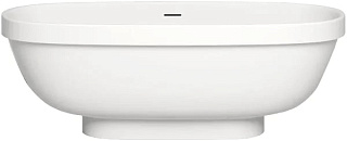 Ванна из искусственного камня Salini Greca S-Stone 180x80 см, отдельностоящая, матовая белая, овальн