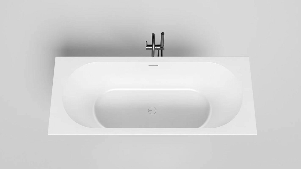 Ванна из искусственного камня Salini Ornella Kit Axis S-Sense 170x75 см, встраиваемая, матовая белая