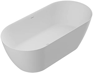 Ванна из искусственного камня Cezares Relax Solid Surface 170x80 см, отдельностоящая, матовая белая,