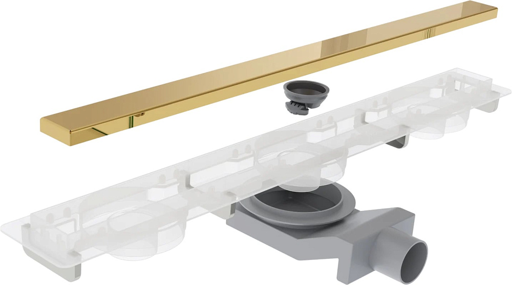 Душевой трап (лоток) Plumberia Selection PSM Modular 60 см, золото 24К