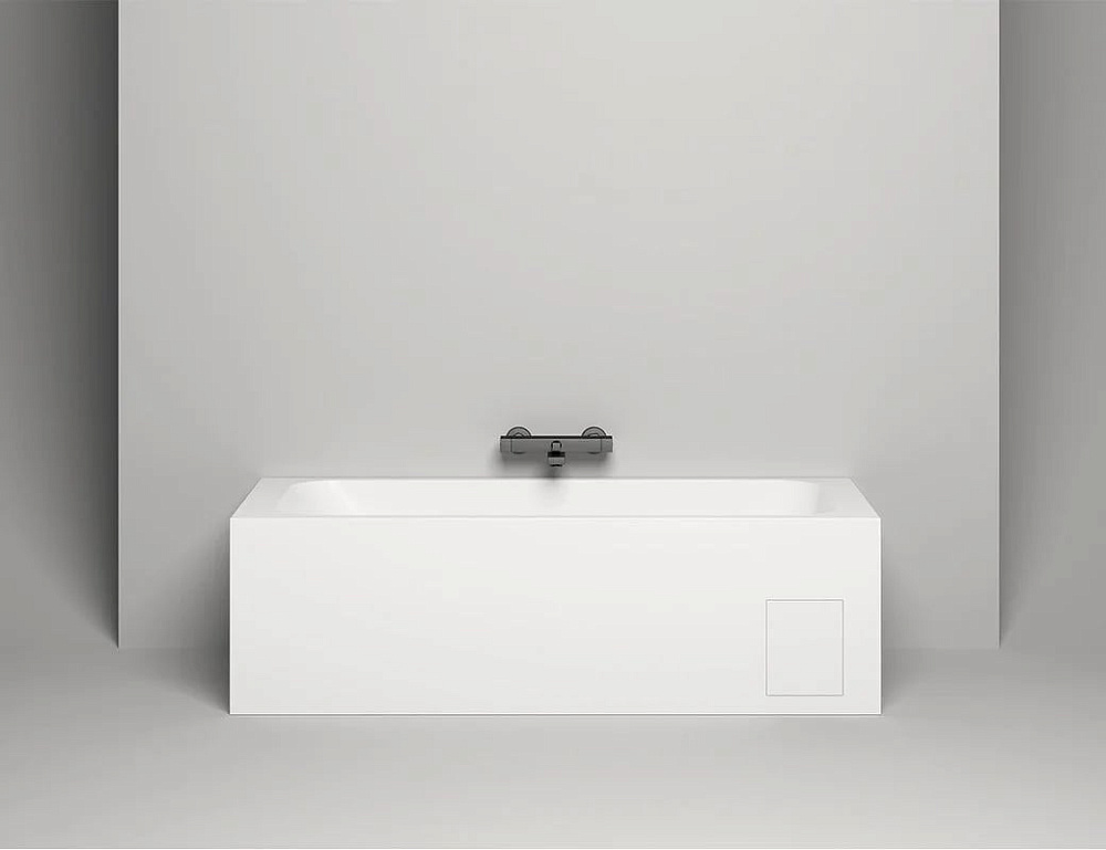 Ванна из искусственного камня Salini Orlanda Kit S-Sense 170x80 см, встраиваемая, белая, на ножках, 