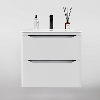 Тумба под раковину без столешницы Style Line Марелла 60 подвесная, антискрейтч, белая матовая