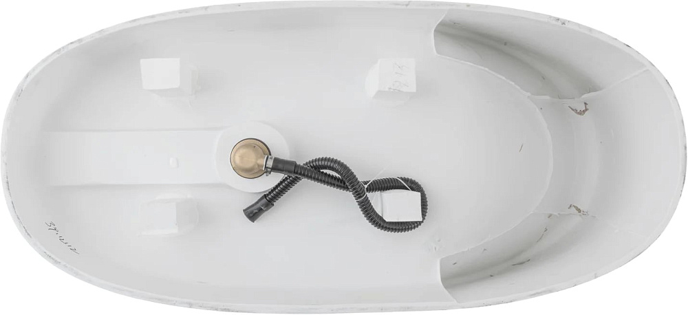 Ванна из искусственного камня Allen Brau Krion Neo 170x80 см, отдельностоящая, матовая белая, овальн
