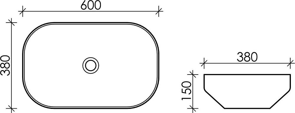Накладная раковина Ceramicanova Element CN5030 60 см