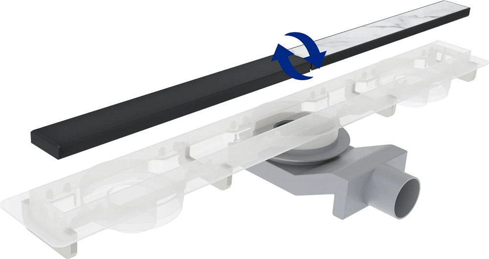 Душевой трап (лоток) Plumberia Selection PSM Modular 120 см, черный матовый