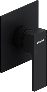 Встраиваемый смеситель Damixa Gala 537500300 С ВНУТРЕННЕЙ ЧАСТЬЮ, матовый черный